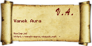 Vanek Aura névjegykártya